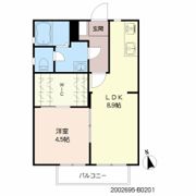 アネックス鍋島 B棟の間取り画像