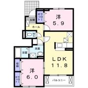 リバーサイド無限∞ Ⅱの間取り画像