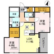 （仮）D-ROOM北越谷3丁目PJ B棟の間取り画像