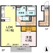 G-room飯柄（ｼﾞｰﾙｰﾑｲｲｶﾞﾗ） B棟の間取り画像