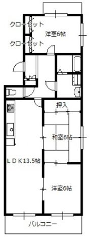 ひらのマンションの間取り画像