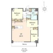 S-RESIDENCE大濠公園achieveの間取り画像