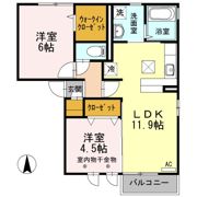 FLAT CIMA Bの間取り画像