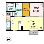 セジュールHaKuA Sの間取り画像