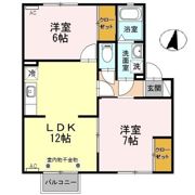 コーポラス港 Bの間取り画像