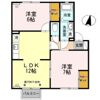コーポラス港 Bの間取り画像