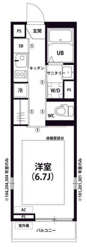 リブリ・Calm鵜の木の間取り画像