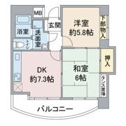 ナビシティ上社207号の間取り画像