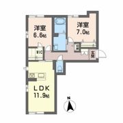 シュエットメゾン弐番館の間取り画像