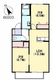 メジンK B棟の間取り画像