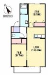 メジンK B棟の間取り画像