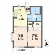 フラッツケイワの間取り画像