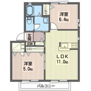 メビュース東城南Fの間取り画像