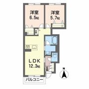 シャーメゾン駒止Ⅲの間取り画像
