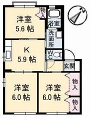 シャーメゾンボヌール Ⅱ番館の間取り画像