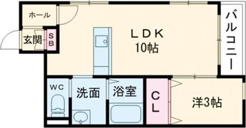 ドルチェ・ヴィータ柳川Aの間取り画像