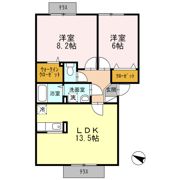 ドミール旭 Aの間取り画像