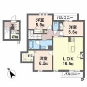 サリーチェ A棟の間取り画像