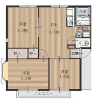 サンハイツ新井Cの間取り画像