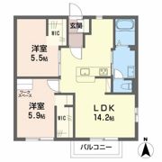 DIAS RIVER SIDE Aの間取り画像