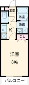 青梅市滝ノ上町アパートの間取り画像