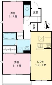ユアメゾン益野Bの間取り画像