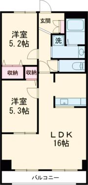 エスペランサひなた(南東側)の間取り画像