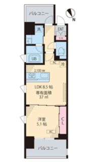 ビイルーム立川の間取り画像