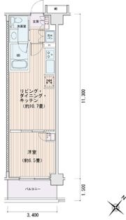 エスティメゾン豊洲レジデンスEの間取り画像