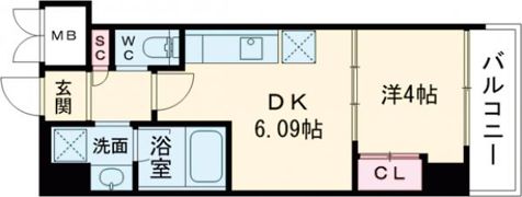 プレジオ日暮通の間取り画像
