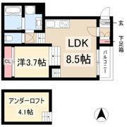 ハーモニーテラス東大杉町の間取り画像