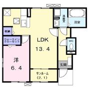 カンファタブル＿KⅠの間取り画像