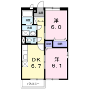 パークハイム大丸Dの間取り画像