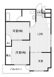 稲毛第1パレスA棟の間取り画像