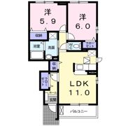 アビタ シオン ジェルメ Bの間取り画像