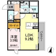 D-roomCⅨの間取り画像