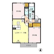 D’コート南横市 B棟の間取り画像