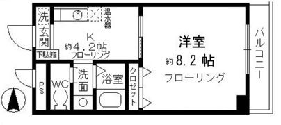 メビウス国立イーストの間取り画像