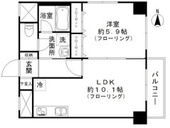 クレール鳩の湯の間取り画像