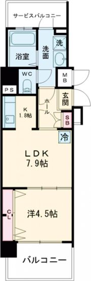 アドバンス神戸湊町の間取り画像