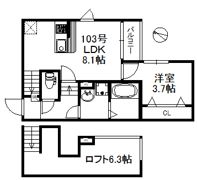 ハレクラニ鳥栖の間取り画像