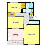 グランドハイツ御幸Mの間取り画像