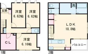 NiNE（ナイン）B棟の間取り画像