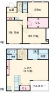 NiNE（ナイン）F棟の間取り画像
