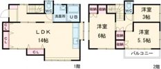 野辺下田貸家の間取り画像