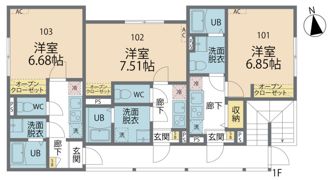 カインドネス本厚木ガーデンⅢの間取り画像