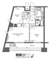 プラウドフラット三軒茶屋の間取り画像