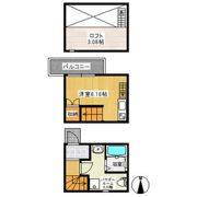 アースクエイク上条A棟(北棟)の間取り画像
