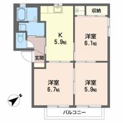 グレース曙 E棟の間取り画像