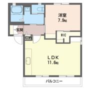 ディアス諏訪 Bの間取り画像